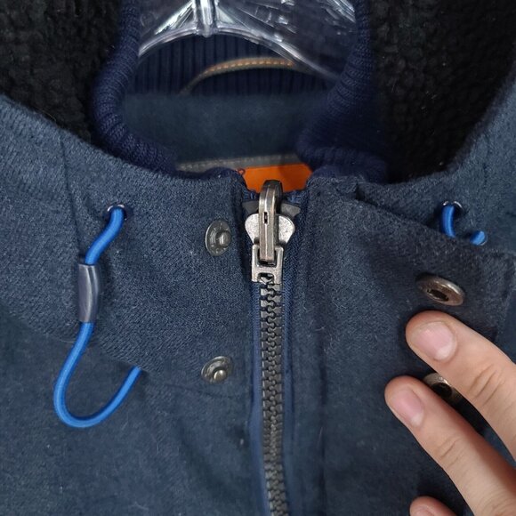 Merrell Jacket Mens Large Opti Warm Parka Coat Hooded Full Zip Blue - Picture 9 of 16